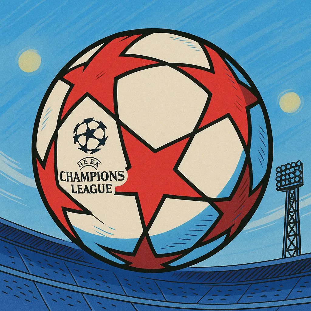 dibujo balón de la champions oliver y benji