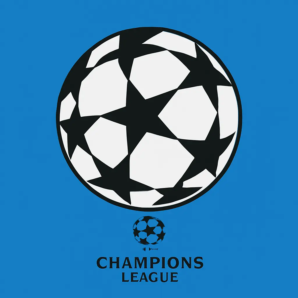 pelota de la champions dibujo minimalista